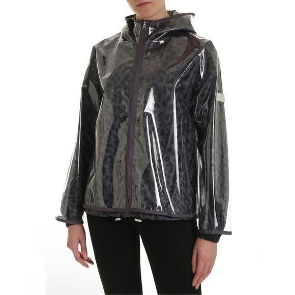 PINKO Nandina Raincoat in Grigio/Nero Size S